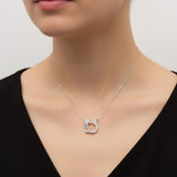 Retro Platinum Encrusted Squirrel Pendant with 14K White Gold Chain Necklace Kirsten's Corner 