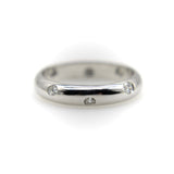 Vintage 14K White Gold Band with Diamond Etoile Ring jewelry Kirsten's Corner 