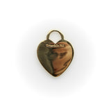 Vintage 18K Gold Blank Tiffany & Co. Heart Tag Charm Pendant, Charm Tiffany & Co. 