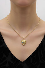 Vintage 18K Gold Egyptian Revival Sekhmet Lion Pendant from Egypt Pendant Kirsten's Corner 