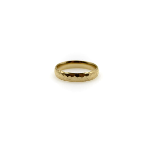 14K Gold Vintage Hammered Ring Band Ring Kirsten's Corner 