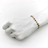 Vintage 18K Gold Blue and Green Sapphire and Ruby Bracelet Kirsten's Corner 