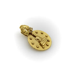 22K Gold Orly Marcel Buddha Pendant with Diamond Flower Bail Kirsten's Corner 