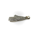 Vintage Berber Hand of Fatima/ Hamsa Sterling Silver Pendant with Abstract Motif Pendant Kirsten's Corner 