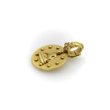 22K Gold Orly Marcel Buddha Pendant with Diamond Flower Bail Kirsten's Corner 