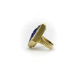 18K Gold Freeform Artisan Lapis Lazuli Ring Ring Kirsten's Corner 