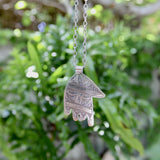 Vintage Berber Hand of Fatima/ Hamsa Sterling Silver Geometric Motif Pendant Pendant, Charm Kirsten's Corner 