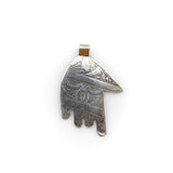 Vintage Berber Hand of Fatima/ Hamsa Sterling Silver Geometric Motif Pendant Pendant, Charm Kirsten's Corner 