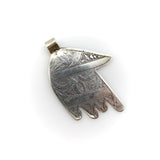 Vintage Berber Hand of Fatima/ Hamsa Sterling Silver Geometric Motif Pendant Pendant, Charm Kirsten's Corner 