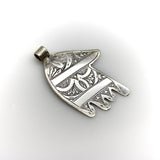 Vintage Berber Hand of Fatima/ Hamsa Sterling Silver Geometric Motif Pendant Pendant, Charm Kirsten's Corner 