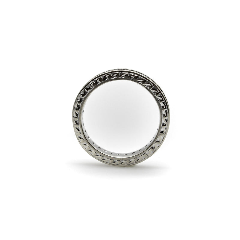 14K White Gold 1 Carat Diamond Chanel Set Eternity Band Kirsten's Corner 
