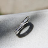 14K White Gold 1 Carat Diamond Chanel Set Eternity Band Kirsten's Corner 