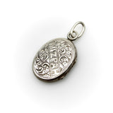 Victorian Sterling Silver Mizpah Hand Engraved Locket Kirsten's Corner 