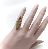 Victorian Knife Edge Banded Agate 10K Gold Ring RING Kirsten's Corner Jewelry 