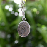 Victorian Sterling Silver Mizpah Hand Engraved Locket Kirsten's Corner 