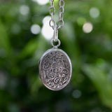 Victorian Sterling Silver Mizpah Hand Engraved Locket Kirsten's Corner 