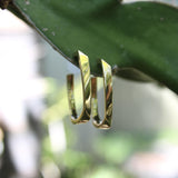 Vintage 18K Gold Frank Gehry Torque Hoop Earrings for Tiffany & Co Earrings Kirsten's Corner 