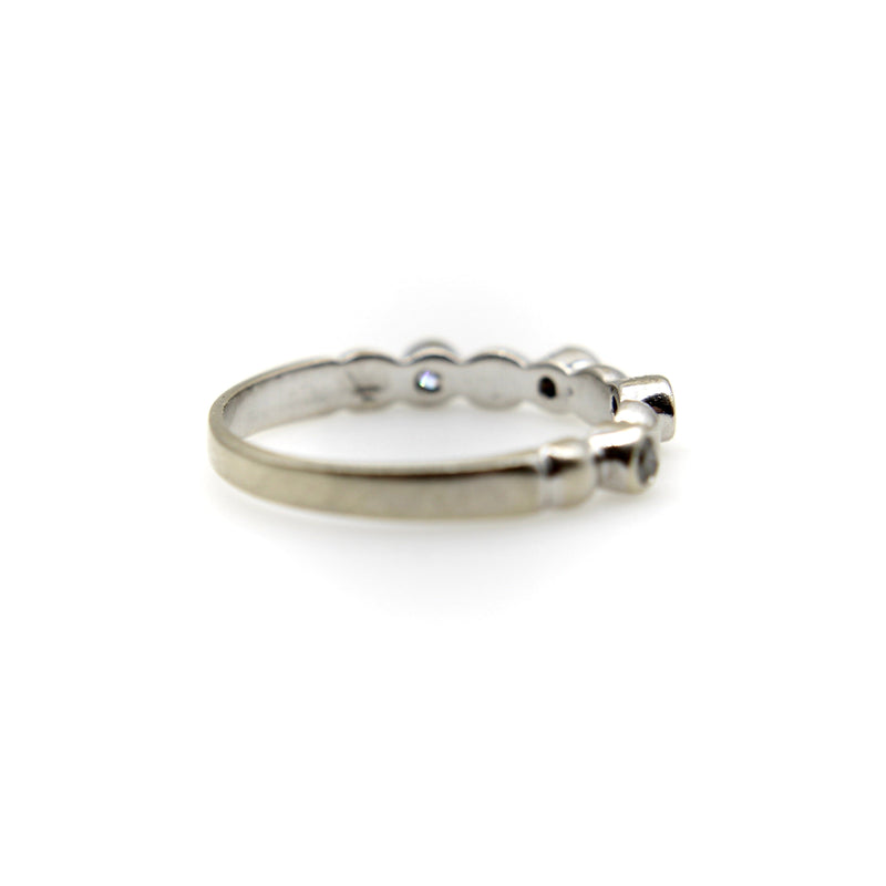 Vintage 14K White Gold Diamond Bubble Ring jewelry Kirsten's Corner 