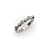 Vintage 14K White Gold Diamond Bubble Ring jewelry Kirsten's Corner 