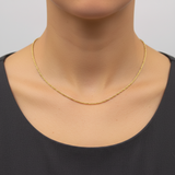 Vintage Italian 18K Gold Bright Cut Work Woven Snake Chain