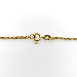Vintage Italian 18K Gold Bright Cut Work Woven Snake Chain