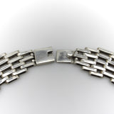 Vintage Sterling Silver Taxco Wide-Link Collar Necklace