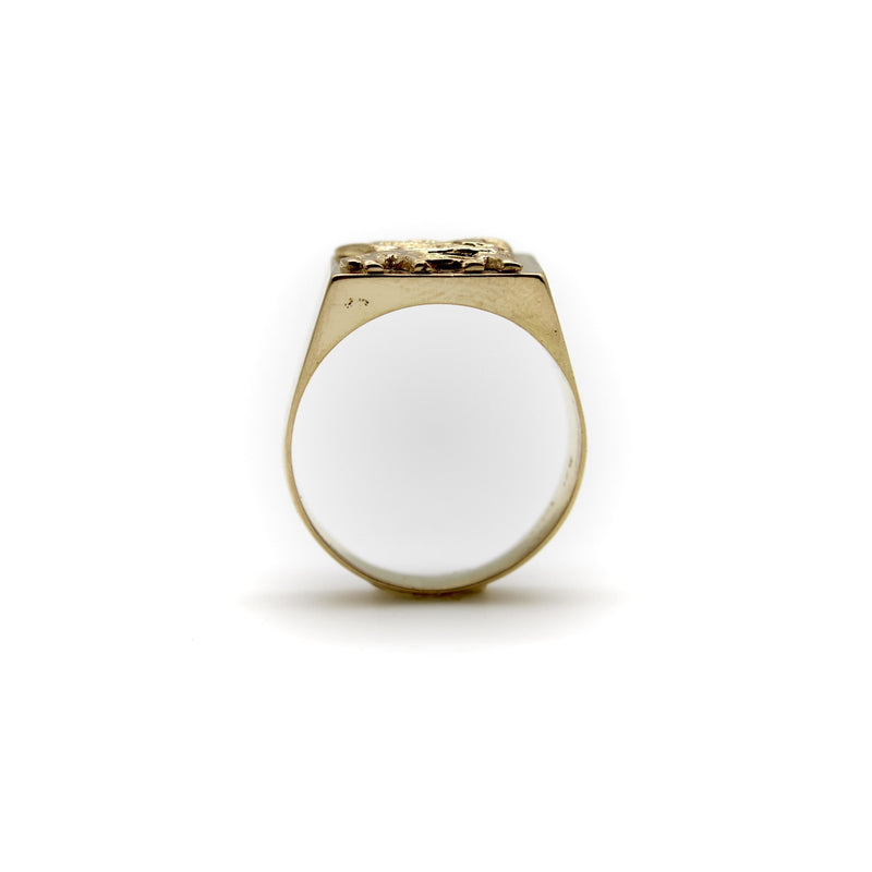 Vintage 18K Gold Lamassu Men’s Signet Ring Kirsten's Corner 