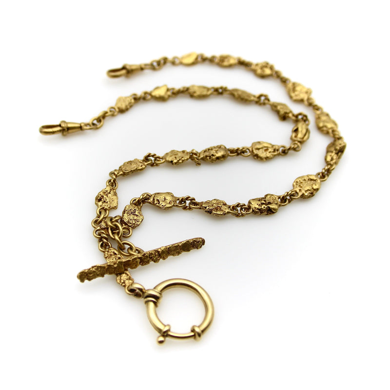 Alaskan Gold Rush 20K Gold Nugget Watch Chain and Necklace Chain Kirsten's Corner 