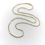 Vintage 14K Gold Bar Link and Rope Chain