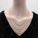 Vintage Italian 18K Gold Bright Cut Work Woven Snake Chain