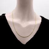 Vintage 14K Gold Bar Link and Rope Chain