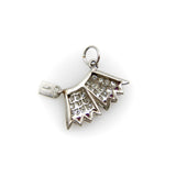 Art Deco Platinum Diamond and Ruby Chastity Belt Knickers Pendant or Charm Pendant, Charm Kirsten's Corner 
