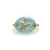 22K Gold Marie-Hélène de Taillac Milky Aquamarine Cabochon Ring jewelry Kirsten's Corner 
