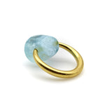 22K Gold Marie-Hélène de Taillac Milky Aquamarine Cabochon Ring jewelry Kirsten's Corner 