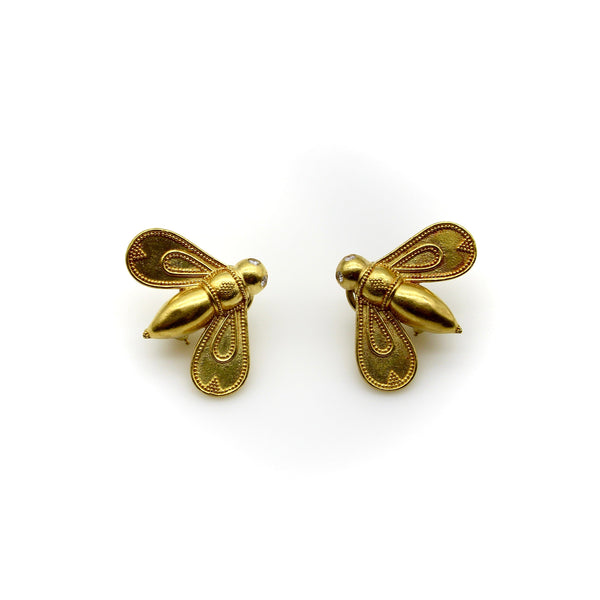 22K Gold Maija Neimanis Bee Earrings Earrings Kirsten's Corner 