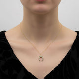 Victorian 14K Gold with Silver Front Diamond Horseshoe Charm or Pendant Pendant, Charm Kirsten's Corner 