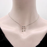 Edwardian Platinum Old Mine Cut Diamond Negligee Necklace