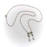 Edwardian Platinum Old Mine Cut Diamond Negligee Necklace