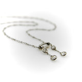 Edwardian Platinum Old Mine Cut Diamond Negligee Necklace