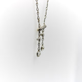 Edwardian Platinum Old Mine Cut Diamond Negligee Necklace