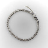 Classic Art Deco Platinum and Sapphire Line Bracelet Kirsten's Corner 