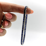 Classic Art Deco Platinum and Sapphire Line Bracelet Kirsten's Corner 