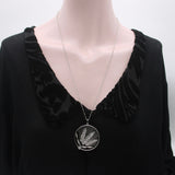 Edwardian Platinum and 18K Gold Diamond Open Work Wheat Medallion Pendant Necklace jewelry Kirsten's Corner 