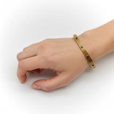 Victorian 14K Gold Greek Key Design Bracelet with Sapphires Bracelet Kirsten's Corner 