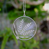 Edwardian Platinum and 18K Gold Diamond Open Work Wheat Medallion Pendant Necklace jewelry Kirsten's Corner 