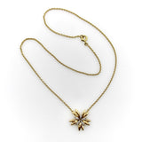 French 18K Gold Mid-Century Flower Pendant Necklace Necklace Kirsten's Corner 