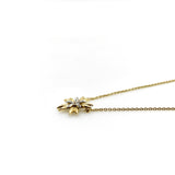 French 18K Gold Mid-Century Flower Pendant Necklace Necklace Kirsten's Corner 