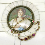 Georgian 14K Gold Diamond Ruby Bracelet jewelry Kirsten's Corner 