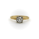 Art Deco 14K Gold Jabel Old Mine Cut Engagement Ring jewelry Kirsten's Corner 