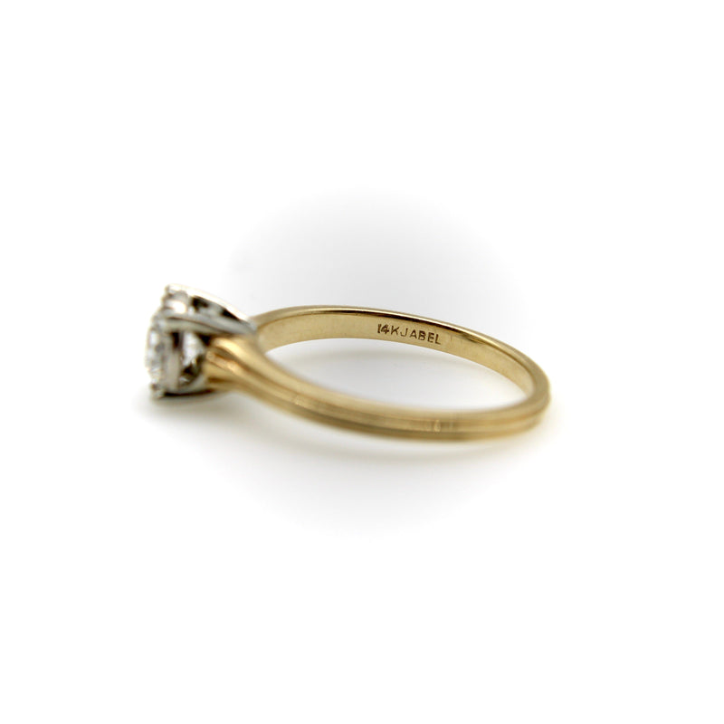 Art Deco 14K Gold Jabel Old Mine Cut Engagement Ring jewelry Kirsten's Corner 